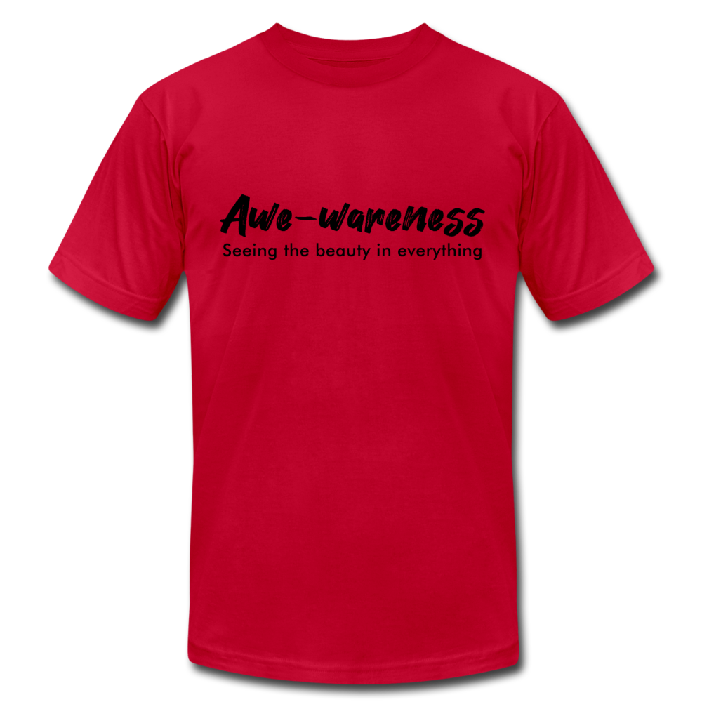 Awe-Wareness B Unisex Jersey T-Shirt by Bella + Canvas - red