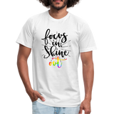 Focus in Shine Out BR Unisex Jersey T-Shirt by Bella + Canvas - white