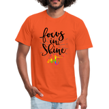 Focus in Shine Out BR Unisex Jersey T-Shirt by Bella + Canvas - orange