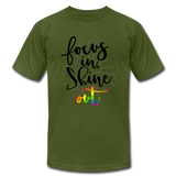 Focus in Shine Out BR Unisex Jersey T-Shirt by Bella + Canvas - olive