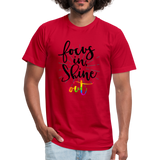 Focus in Shine Out BR Unisex Jersey T-Shirt by Bella + Canvas - red
