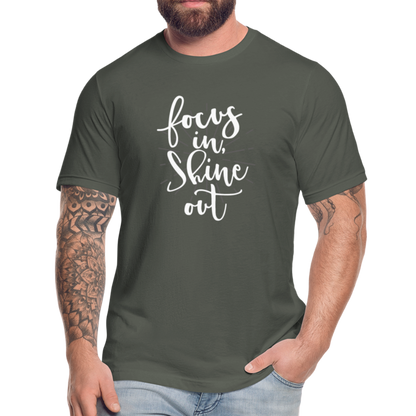 Focus in Shine Out  WW Unisex Jersey T-Shirt by Bella + Canvas - asphalt