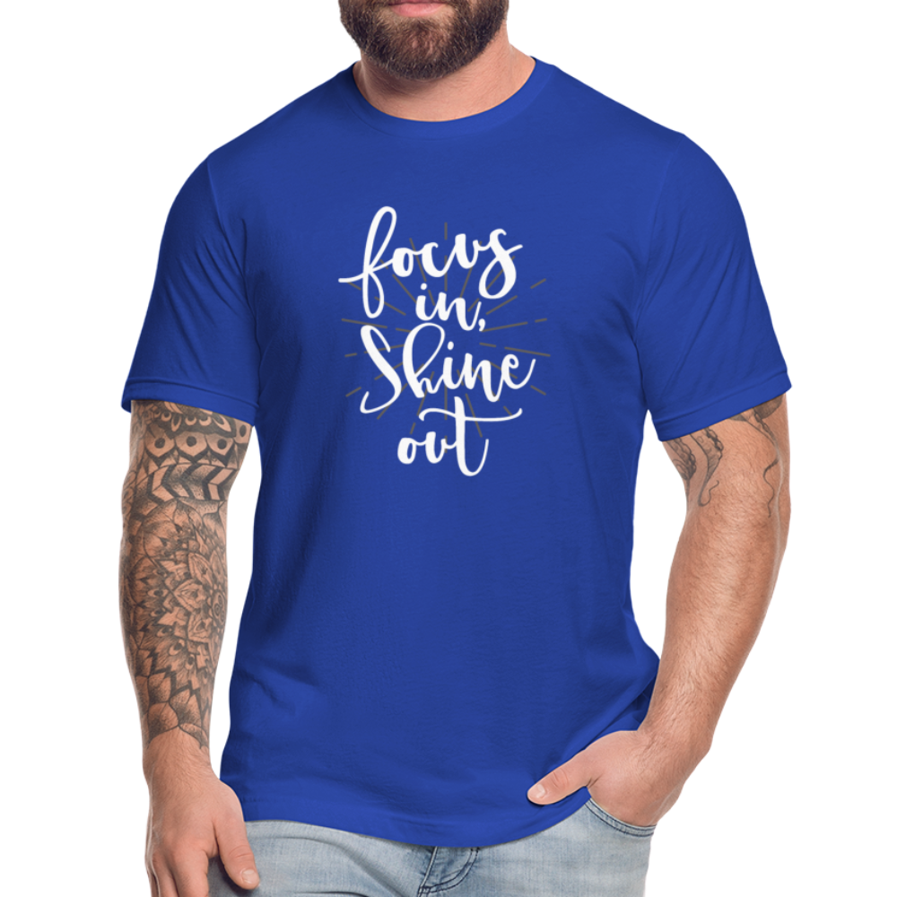 Focus in Shine Out  WW Unisex Jersey T-Shirt by Bella + Canvas - royal blue