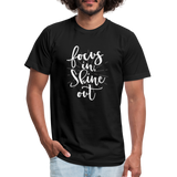 Focus in Shine Out  WW Unisex Jersey T-Shirt by Bella + Canvas - black