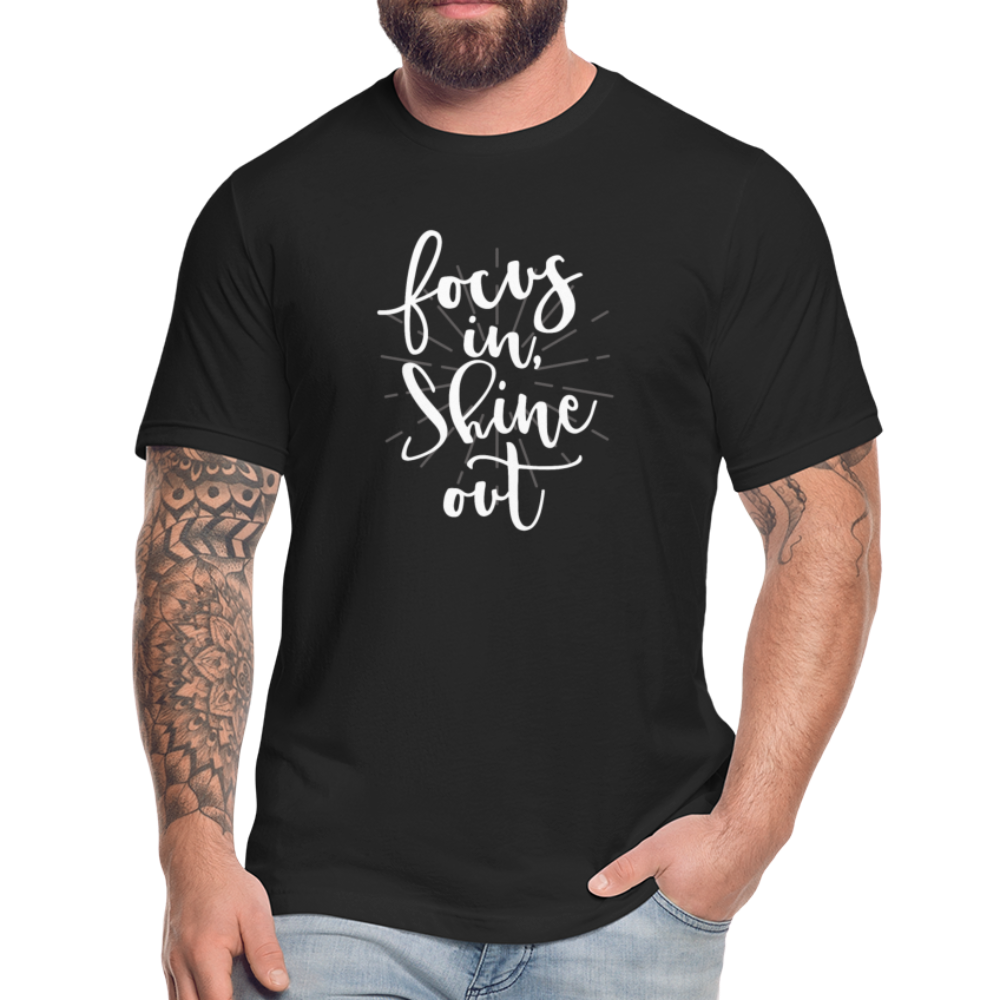 Focus in Shine Out  WW Unisex Jersey T-Shirt by Bella + Canvas - black