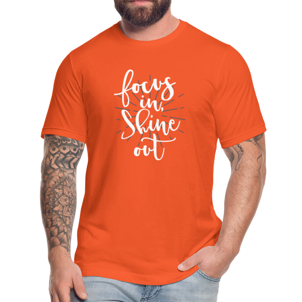 Focus in Shine Out  WW Unisex Jersey T-Shirt by Bella + Canvas - orange