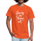 Focus in Shine Out  WW Unisex Jersey T-Shirt by Bella + Canvas - orange