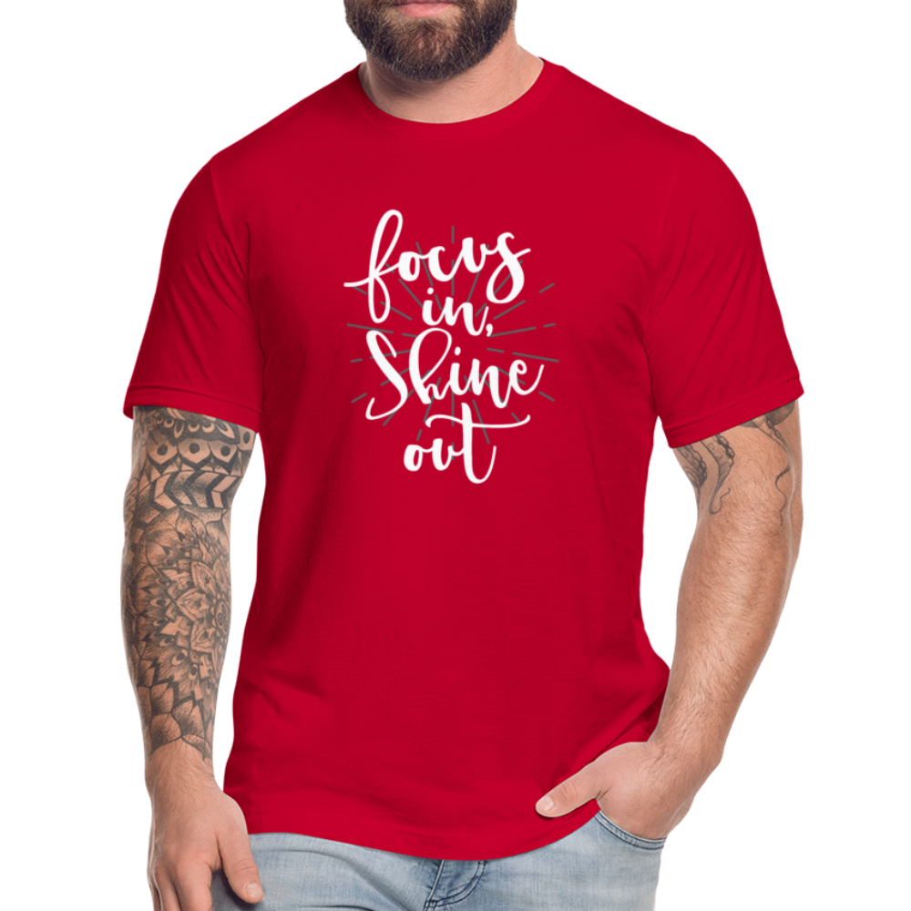 Focus in Shine Out  WW Unisex Jersey T-Shirt by Bella + Canvas - red