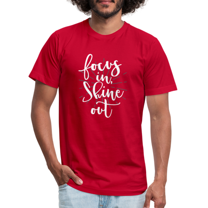 Focus in Shine Out  WW Unisex Jersey T-Shirt by Bella + Canvas - red