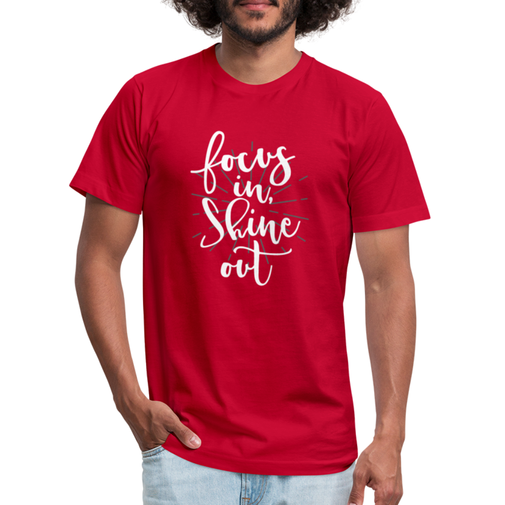 Focus in Shine Out  WW Unisex Jersey T-Shirt by Bella + Canvas - red