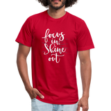 Focus in Shine Out  WW Unisex Jersey T-Shirt by Bella + Canvas - red