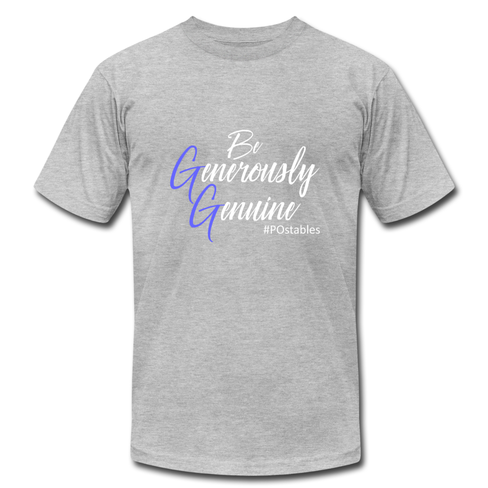 Be Generously Genuine W Unisex Jersey T-Shirt by Bella + Canvas - heather gray
