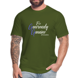 Be Generously Genuine W Unisex Jersey T-Shirt by Bella + Canvas - olive