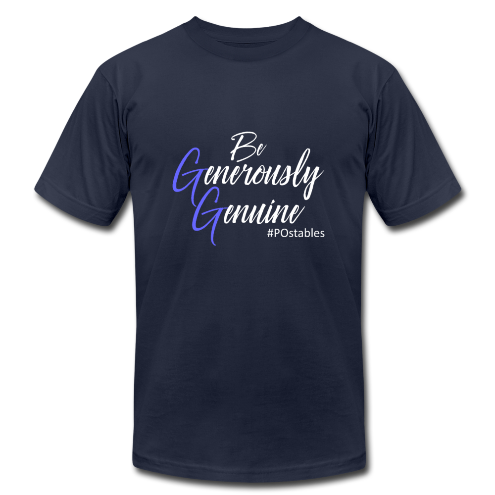 Be Generously Genuine W Unisex Jersey T-Shirt by Bella + Canvas - navy