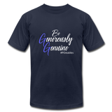 Be Generously Genuine W Unisex Jersey T-Shirt by Bella + Canvas - navy