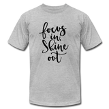 Focus in Shine Out BB Unisex Jersey T-Shirt by Bella + Canvas - heather gray
