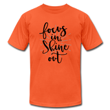 Focus in Shine Out BB Unisex Jersey T-Shirt by Bella + Canvas - orange