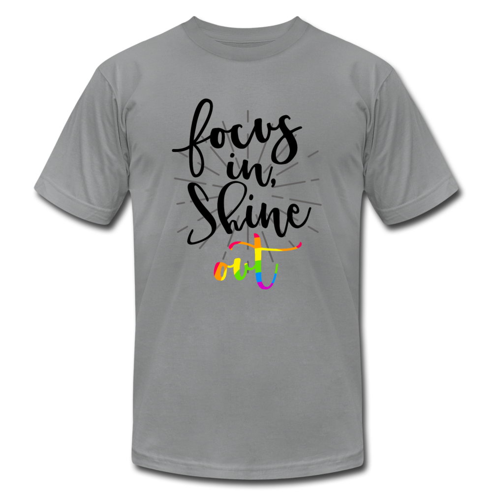 Focus in Shine Out B Unisex Jersey T-Shirt by Bella + Canvas - slate