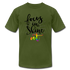 Focus in Shine Out B Unisex Jersey T-Shirt by Bella + Canvas - olive