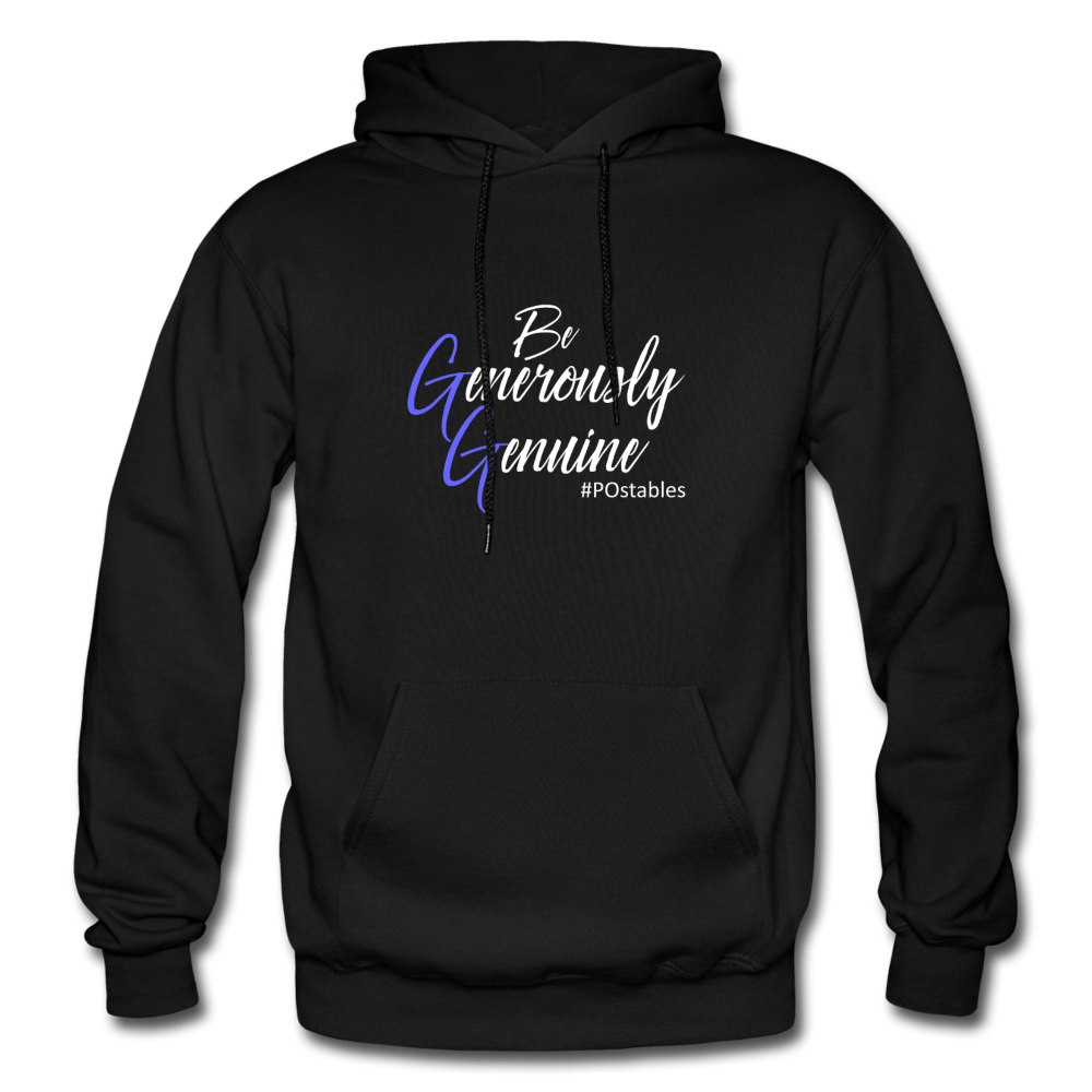 Be Generously Genuine W Gildan Heavy Blend Adult Hoodie - black