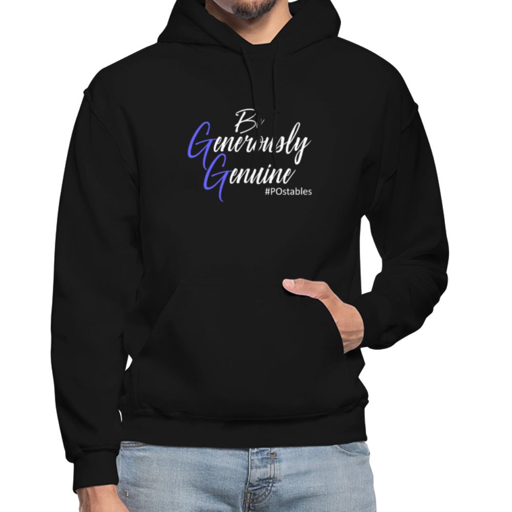 Be Generously Genuine W Gildan Heavy Blend Adult Hoodie - black