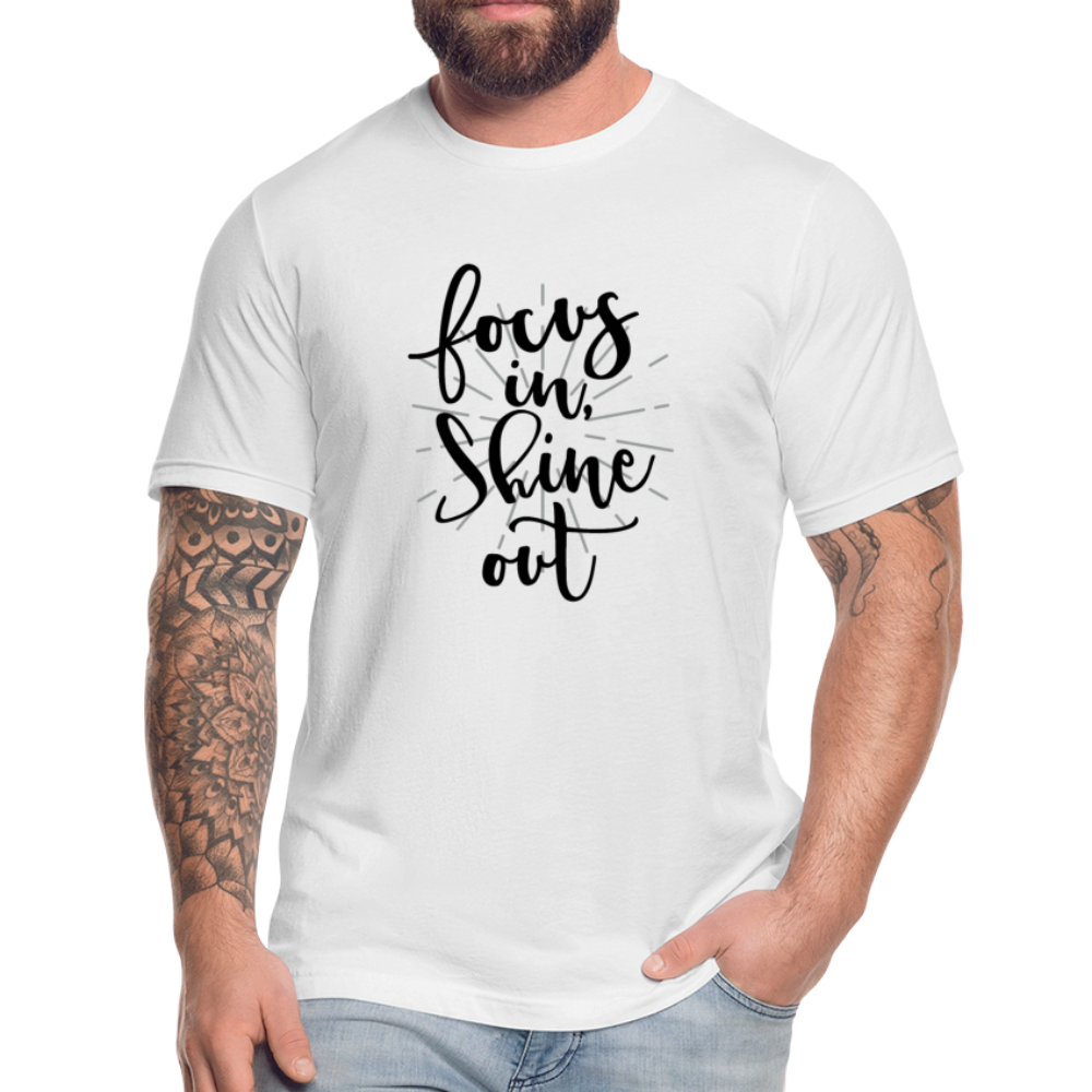 Focus in Shine Out B Unisex Jersey T-Shirt by Bella + Canvas - white