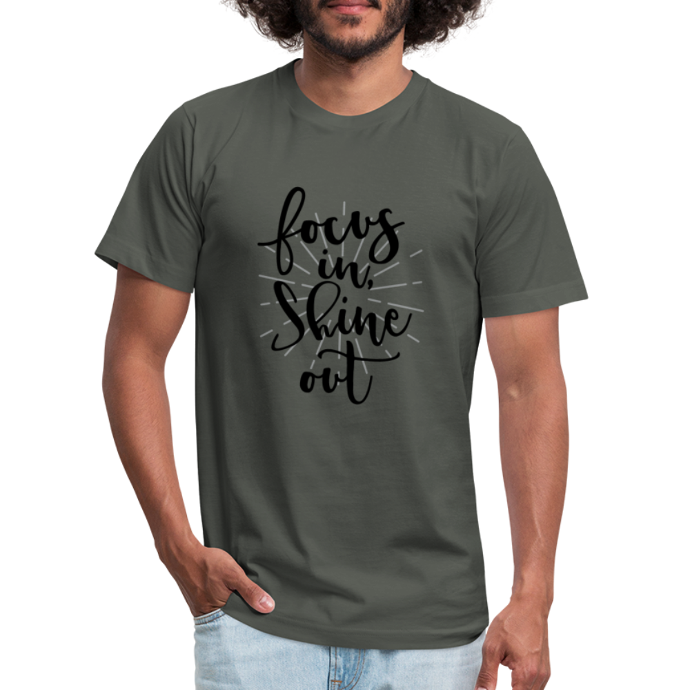 Focus in Shine Out B Unisex Jersey T-Shirt by Bella + Canvas - asphalt