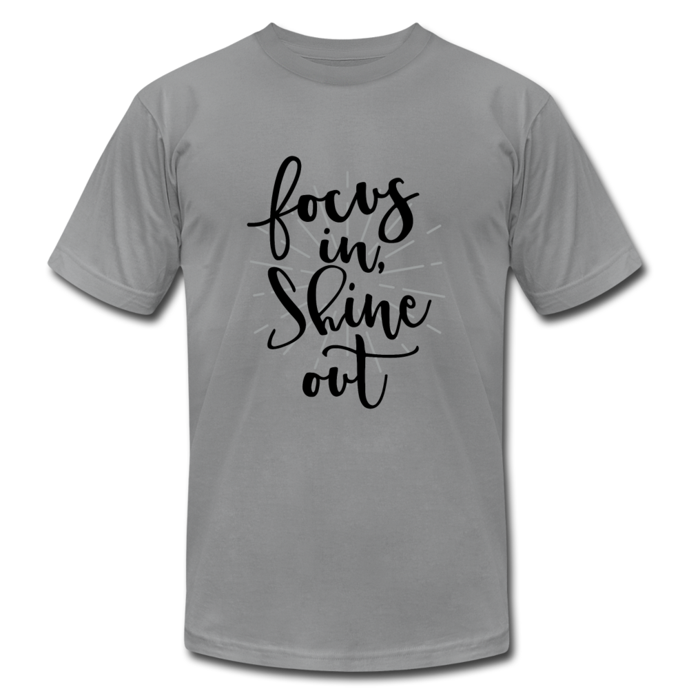 Focus in Shine Out B Unisex Jersey T-Shirt by Bella + Canvas - slate