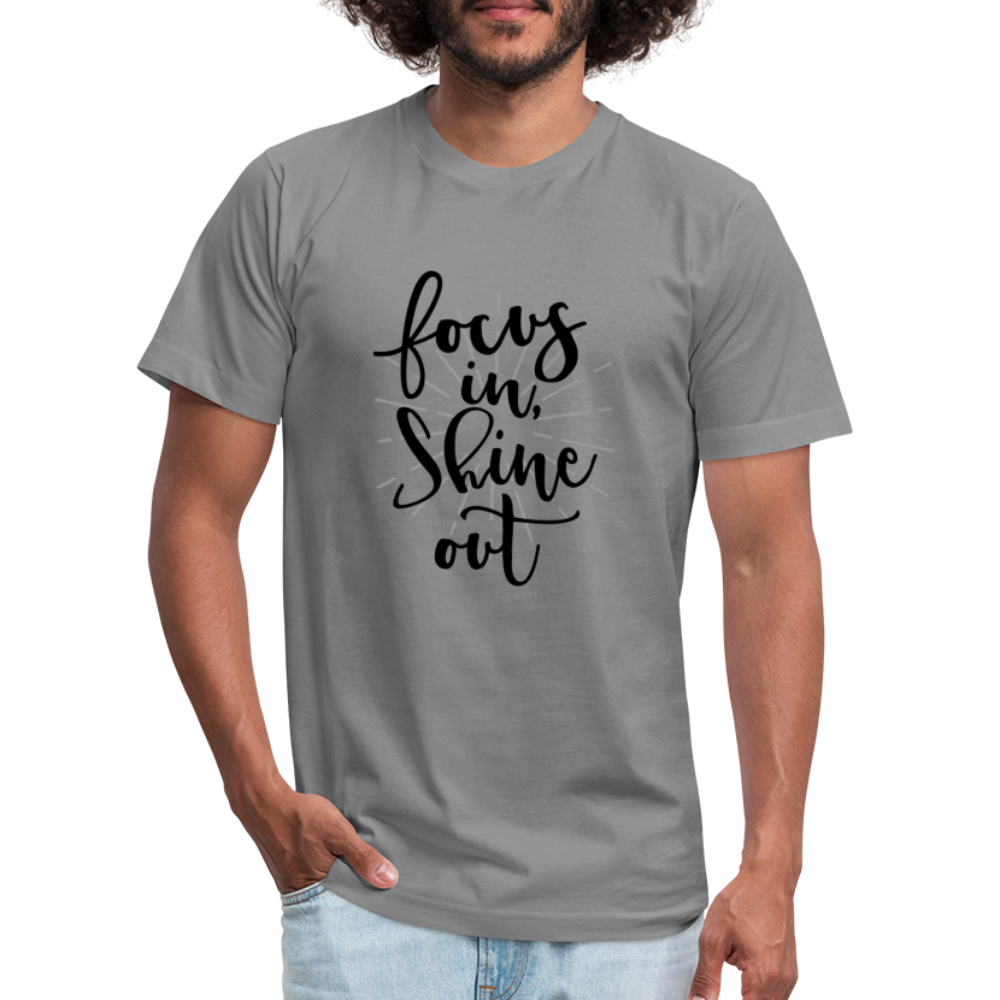 Focus in Shine Out B Unisex Jersey T-Shirt by Bella + Canvas - slate