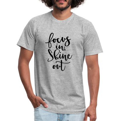 Focus in Shine Out B Unisex Jersey T-Shirt by Bella + Canvas - heather gray