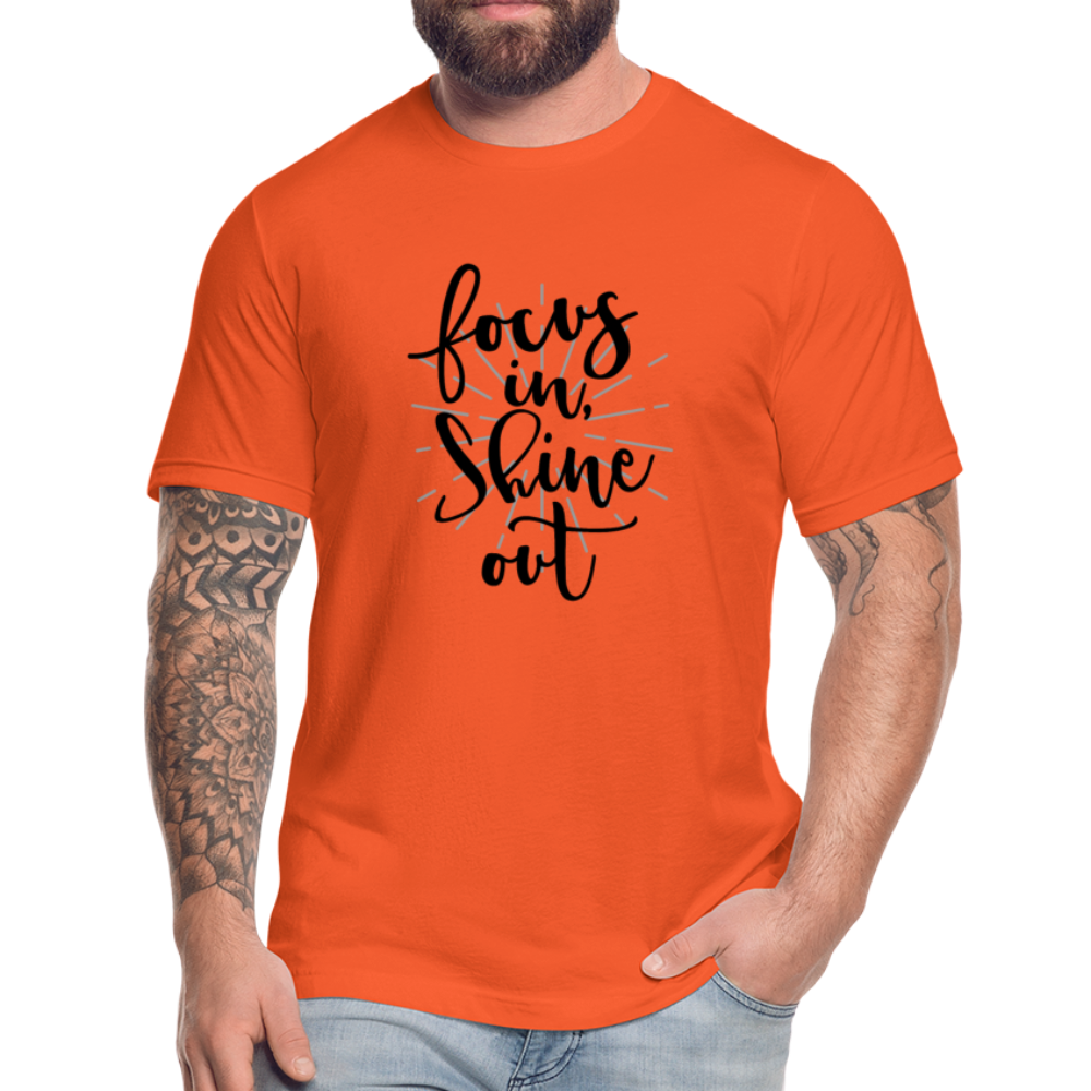 Focus in Shine Out B Unisex Jersey T-Shirt by Bella + Canvas - orange