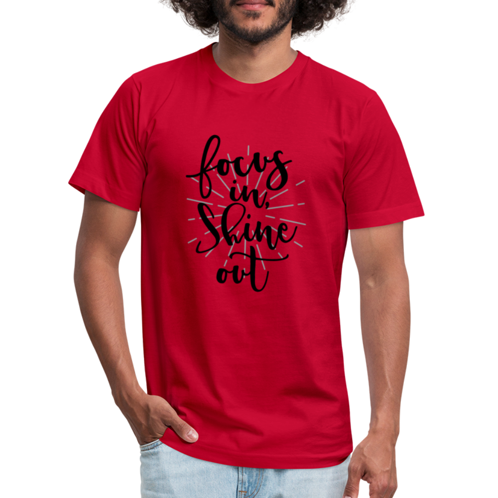 Focus in Shine Out B Unisex Jersey T-Shirt by Bella + Canvas - red