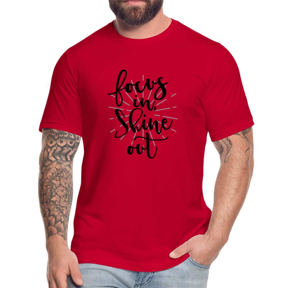 Focus in Shine Out B Unisex Jersey T-Shirt by Bella + Canvas - red