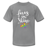Focus in Shine Out W Unisex Jersey T-Shirt by Bella + Canvas - slate