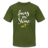 Focus in Shine Out W Unisex Jersey T-Shirt by Bella + Canvas - olive