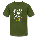 Focus in Shine Out W Unisex Jersey T-Shirt by Bella + Canvas - olive