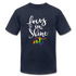 Focus in Shine Out W Unisex Jersey T-Shirt by Bella + Canvas - navy