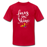 Focus in Shine Out W Unisex Jersey T-Shirt by Bella + Canvas - red