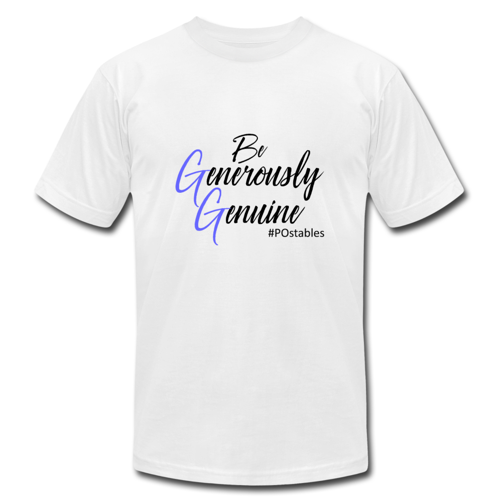 Be Generously Genuine B Unisex Jersey T-Shirt by Bella + Canvas - white