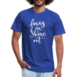 Focus in Shine Out WW Unisex Jersey T-Shirt by Bella + Canvas - royal blue