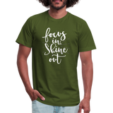 Focus in Shine Out WW Unisex Jersey T-Shirt by Bella + Canvas - olive