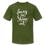 Focus in Shine Out WW Unisex Jersey T-Shirt by Bella + Canvas - olive