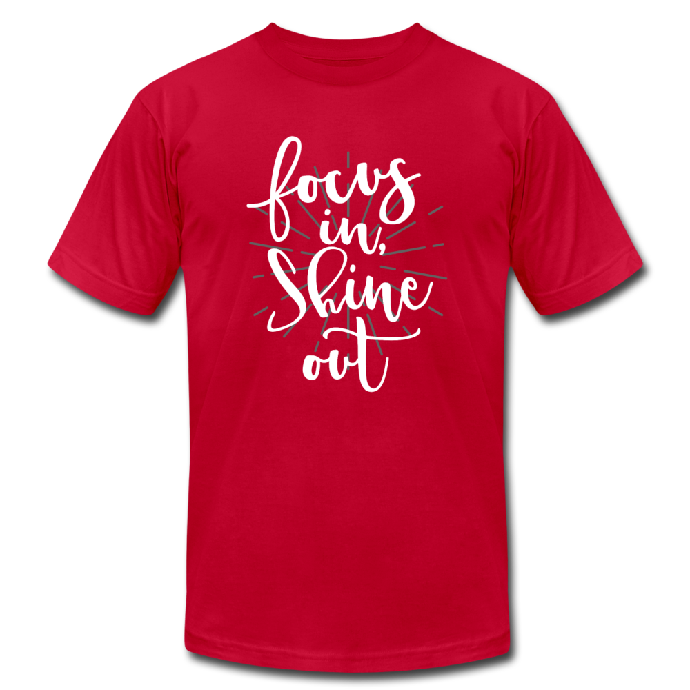Focus in Shine Out WW Unisex Jersey T-Shirt by Bella + Canvas - red