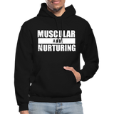 Muscular and Nurturing W Gildan Heavy Blend Adult Hoodie - black