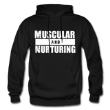 Muscular and Nurturing W Gildan Heavy Blend Adult Hoodie - black