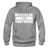 Muscular and Nurturing W Gildan Heavy Blend Adult Hoodie - graphite heather