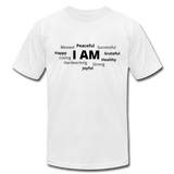 I AM B Unisex Jersey T-Shirt by Bella + Canvas - white