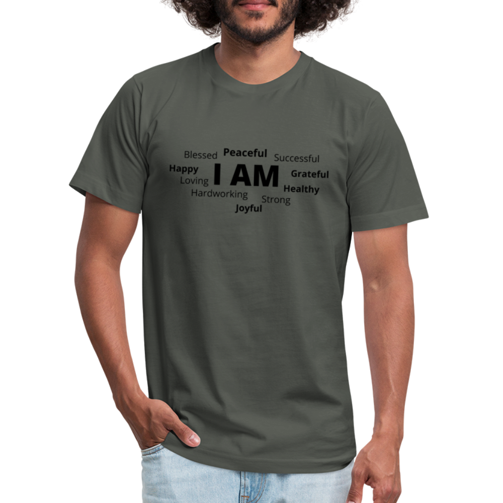 I AM B Unisex Jersey T-Shirt by Bella + Canvas - asphalt