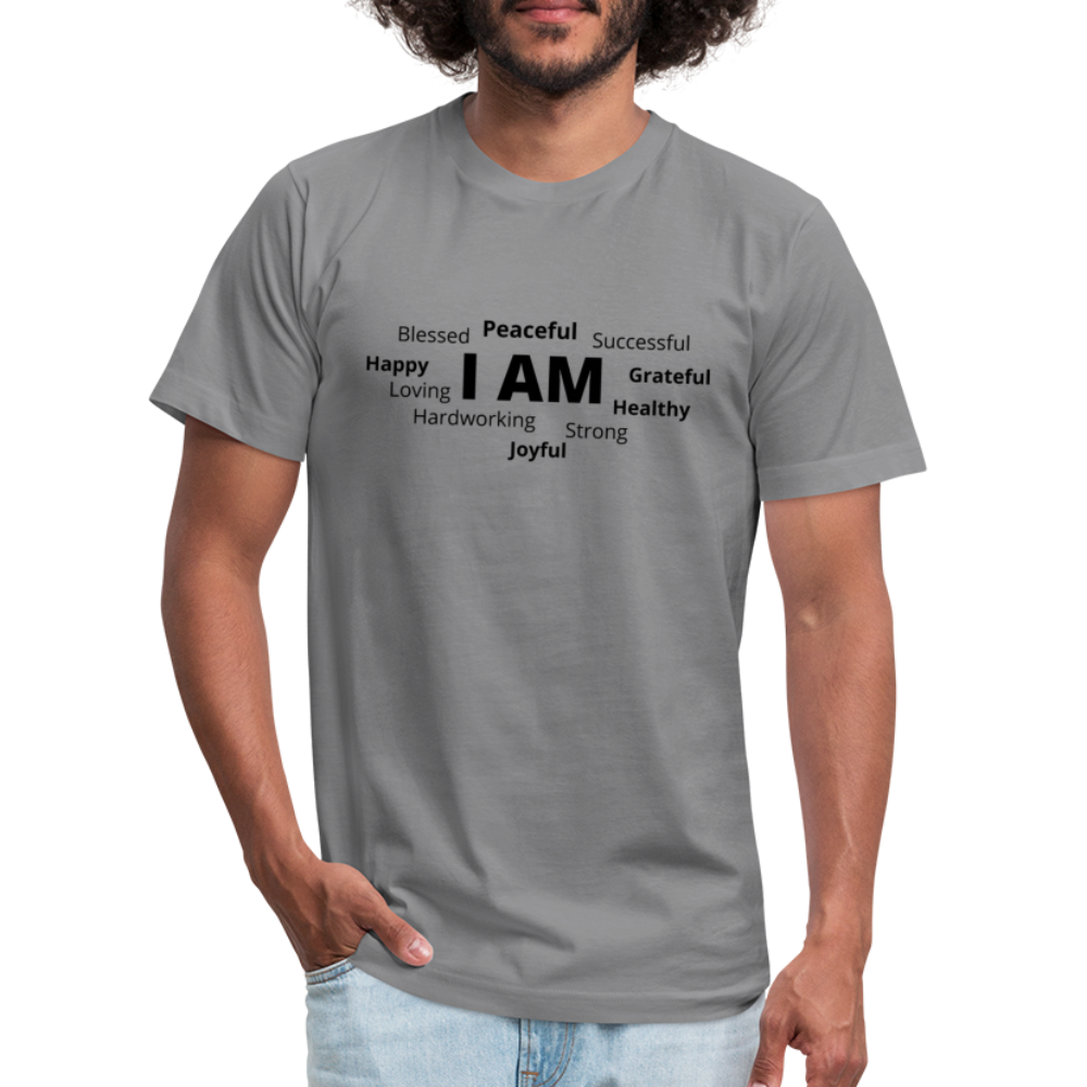 I AM B Unisex Jersey T-Shirt by Bella + Canvas - slate