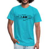 I AM B Unisex Jersey T-Shirt by Bella + Canvas - turquoise